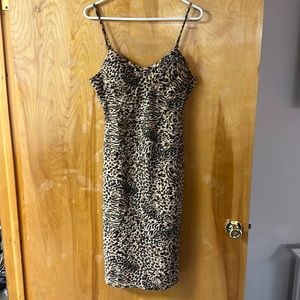 Size large (11/13) above knee leopard slip dress